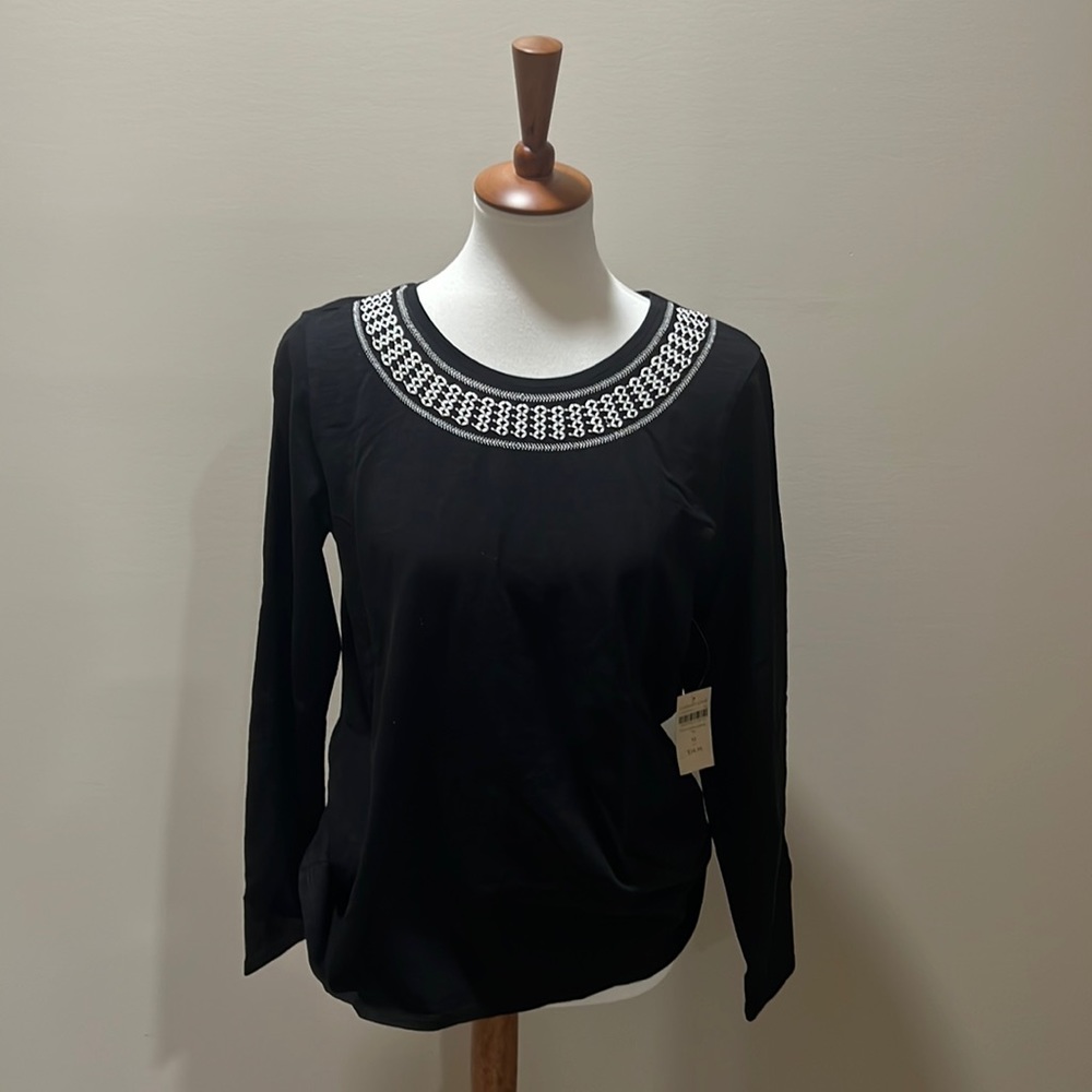 Coldwater Creek embellished long sleeve tee